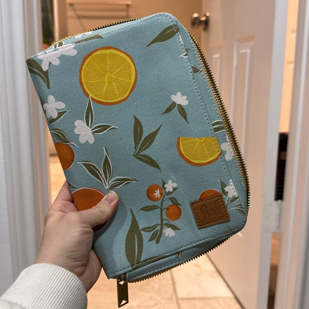 Sseko citrus travel jewelry case
